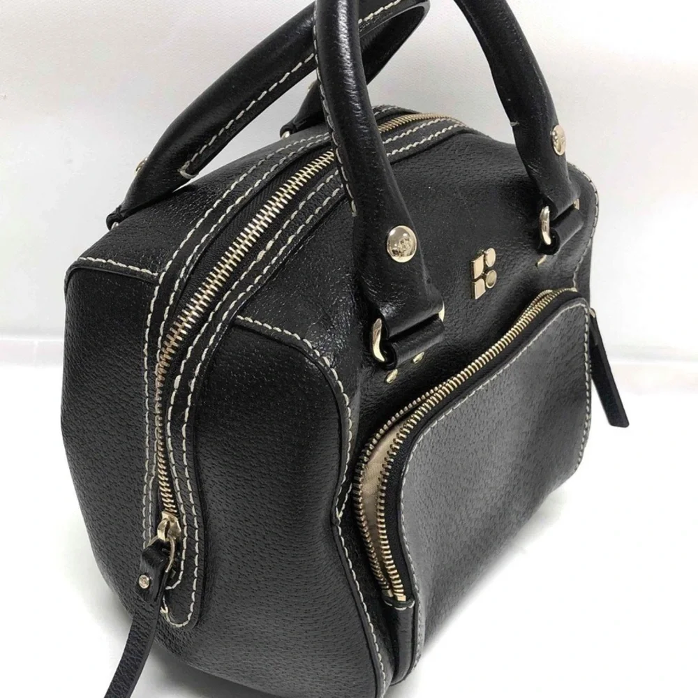Kate spade Tarrytown Betty black pebbled leather satchel handbag NWOT